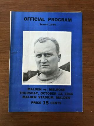 1944 Boston High School Football Program - Medford Vs.  Malden