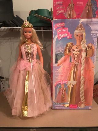 Vintage My Size Barbie Rapunzel Doll 1997