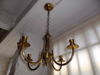 French Chandelier Candle Holder Gold Bronze Beautifully Vintage
