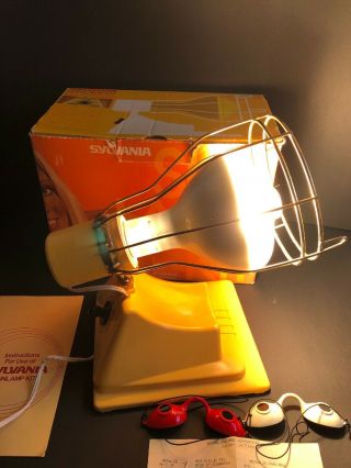 Vintage 80s Sylvania Sun Lamp Tanning Kit Rsm H 275 Watt Timer 2goggles Bulb Box