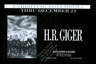 1993 H.  R.  Giger Art Exhibition Nyc Gallery Vintage Print Ad