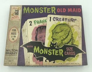 Vintage 1964 Universal Movie Monster Old Maid Milton Bradley Game 39