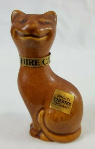 Vintage " Cheshire Cat " Ceramic Figurine Made In Chester England