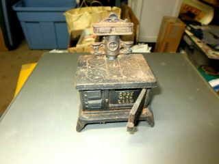 Vintage D O T Cast Iron Stove Bank (cook With Cash)