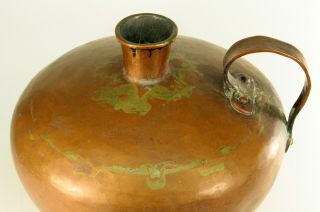 RARE Antique 1800 ' s Vodka Distilling Jug Dovetailed Copper Imperial Russia 2