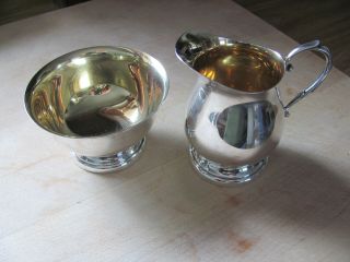 Vintage Sterling Silver 925 Cream Pitcher/creamer And Sugar Bowl By Poole 350
