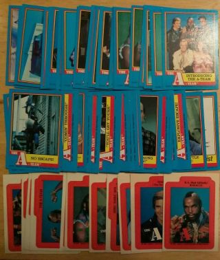 (1) Vintage 1983 The A Team Trading Cards 66,  12 Stickers