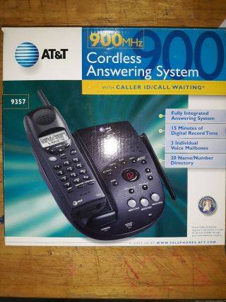 At&t 900 Mhz Cordless Answering System Machine Caller Id Call Waiting 9357 B1