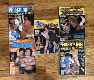 Five 1980’s Vintage Pro Wrestling Magazines