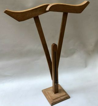 Vintage French Wooden Shop Display Stand,  Adjustable Height For Clothes/jewellery