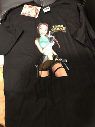 Vintage Lara Croft T Shirt Tomb Raider Video Game Nwt Medium