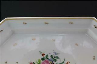 19C French Old Paris Floral Porcelain Medium Oval Serving Platter Tray 2