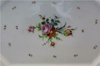 19C French Old Paris Floral Porcelain Medium Oval Serving Platter Tray 3