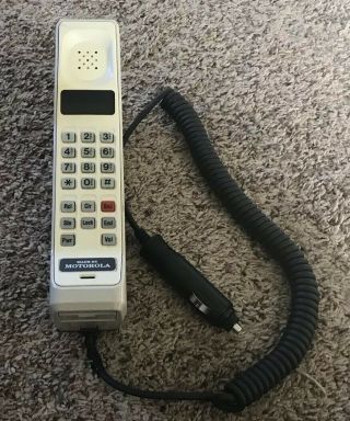 Vintage Motorola Cell Phone Brick F09lfd8458dg,  Portable,  Car Charger