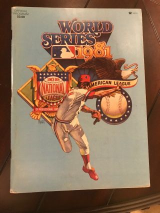 1981 Official Mlb World Series Program York Yankees Vs Los Angeles Dodgers