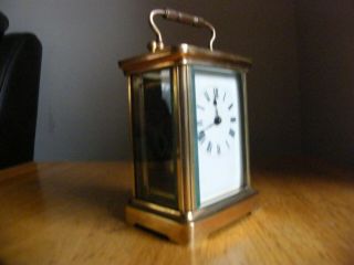 French 5 Glass Carriage Clock Trademarked Accl Good Ord