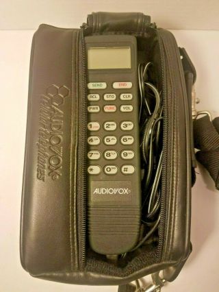 Vtg Audiovox Cmt - 420 Mobile Phone With Car Charger And Case