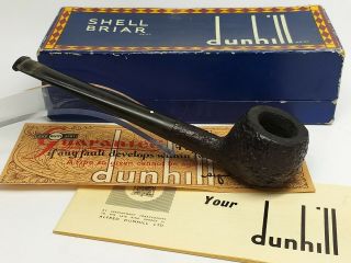 Vintage Dunhill Shell Briar Pipe With Box,  Made In England