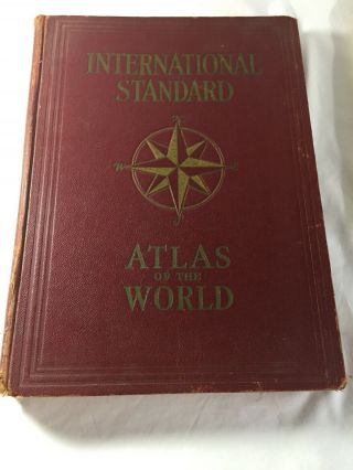 1947 International Standard Encyclopedic Atlas Of The World And Gazetteer T4