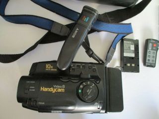 Sony CCD - TR65 Video 8 HandyCam W/Remote/Bag/ 2 Sony MP 120min Vid Cassettes 2