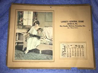 Rare Vintage 1928 Calendar: Lange 