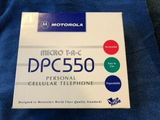 Vintage 1995 Motorola Microtac Dpc550 Cell Phone W/ Box Rare