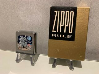 Zippo 1969 - Hi Polish Zippo Rule Commemorating The 1969 Moon Landing