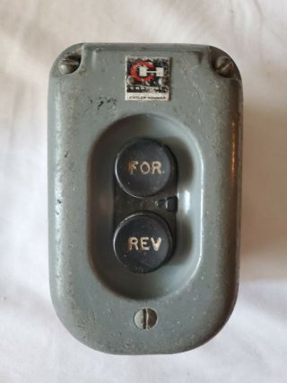 Vintage Cutler Hammer - Forward Reverse,  2 Round Buttons