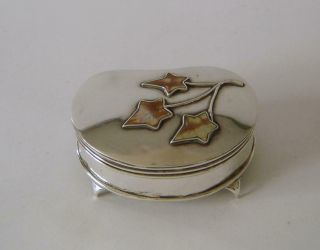 An Antique Sterling Silver & Mother Of Pearl Jewellery Box Birmingham 1912