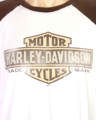 euc Harley Davidson Motorcycles Biker T - Shirt Raglan Sleeve Orlando FL 2008 2X 2