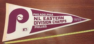 Vintage 1983 Philadelphia Phillies A.  L.  Eastern Division Champs Pennant - 30 " {a6}