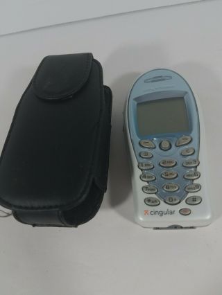 Sony Ericsson Vintage Cingular Phone With Case Vtg