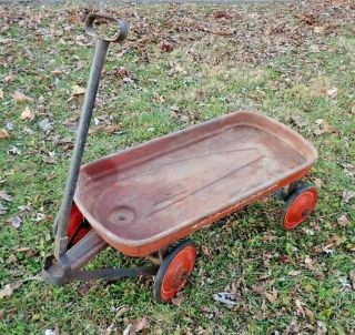 Red Arrow Wagon Child Rare Antique Vtg Classic Collectible Nostalgia Barn Fresh