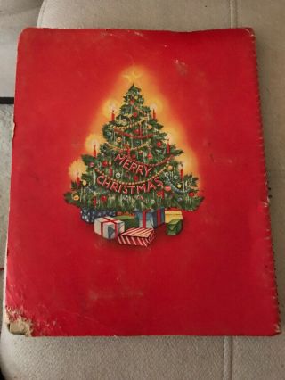 RARE Vintage 1953 Santa ' s Busy Day Christmas Pop - Up Book Polygrahic Company 2