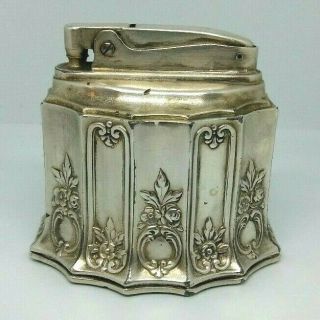 Ronson Colonial Vintage 1930’s Table Lighter Silver Plated