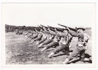 Vintage Wwii Photo Us Soldiers Rifle Training Fort Ord Ca 1941 5x3.  5 In