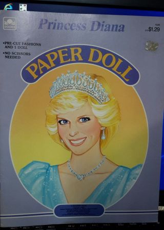 1985 Golden Book - Princess Diana Paper Doll