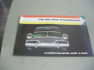 1956 Studebaker Prestige Sales Brochure Includes Hawk