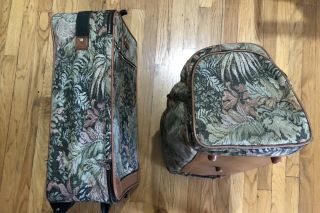 Vintage American Tourister Floral Tapestry Luggage 2 - piece Set 2