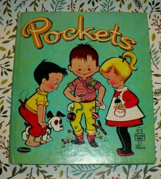 Vtg 1955 " Pockets " Tell - A - Tale Hc Children 