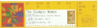B070 - 1996 Atlanta Olympic Athletics Ticket “the Olympic Woman "