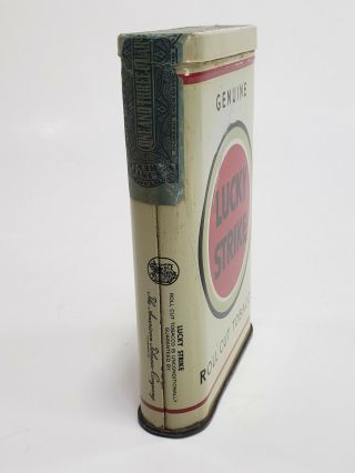 Rare Vintage White Version Lucky Strike Tobacco Tin Pocket Tin 3