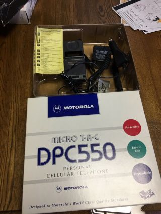 Vintage Motorola Microtac Dpc550 Cell Phone W/ Box Rare Fast