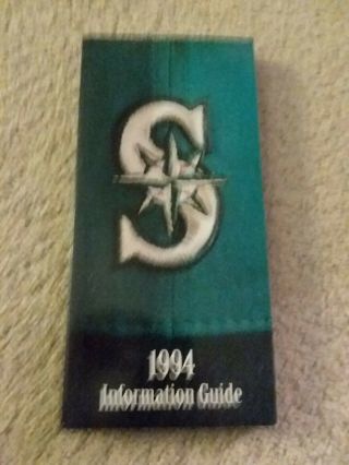 1994 Seattle Mariners Baseball Mlb Media Guide