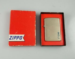 Rare 1946 Vintage Zippo Lighter W Red Box – 3 Barrel Hinge Tall Nickel Silver Cz