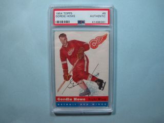 1954/55 Topps Nhl Hockey Card 8 Gordie Howe Psa Authentic 54/55 Topps