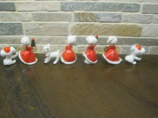 Vintage Christmas Napco,  Enesco Figurines,  Reindeer,  Mice,  Girl With Tree
