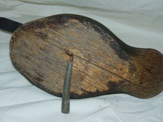 WELL CARVED ANTIQUE ? VINTAGE ? WOODEN DUCK DECOY with LEAD WEIGHT 2