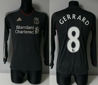 Liverpool 2011 Away Longsleeve Gerrard Football Shirt Soccer Jersey Adidas S Men