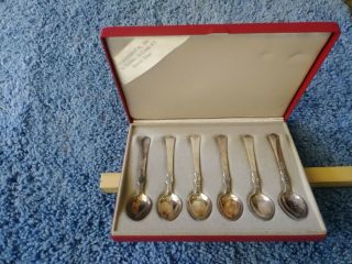 Set Of 6 Danish Sterling Demitasse Spoons By Carl M.  Cohr Denmark 3 1/2 " W/ Box